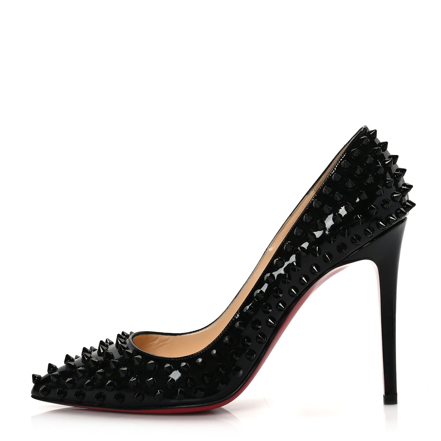 Christian Louboutin Nappa Pigalle Spikes 100 Pumps 40 Black 1 of 7