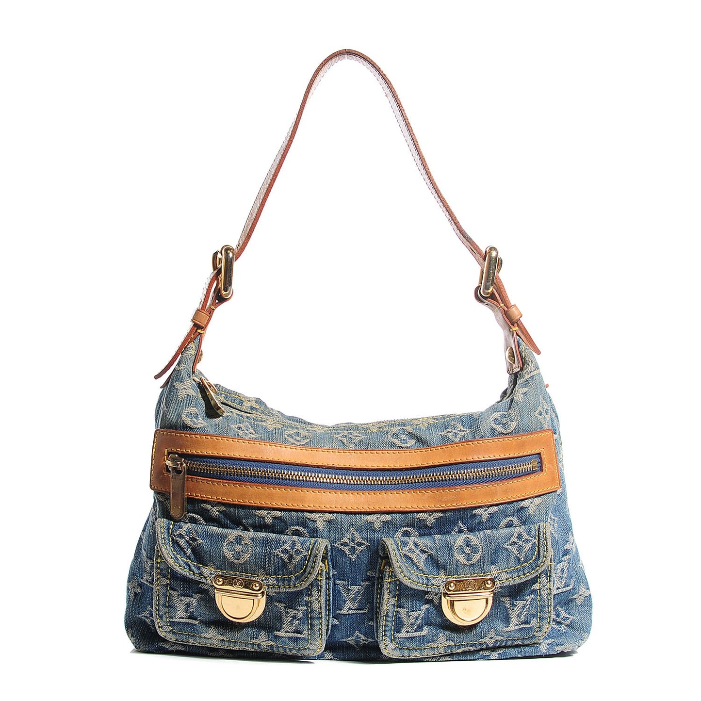 Monogram Denim Baggy PM Blue