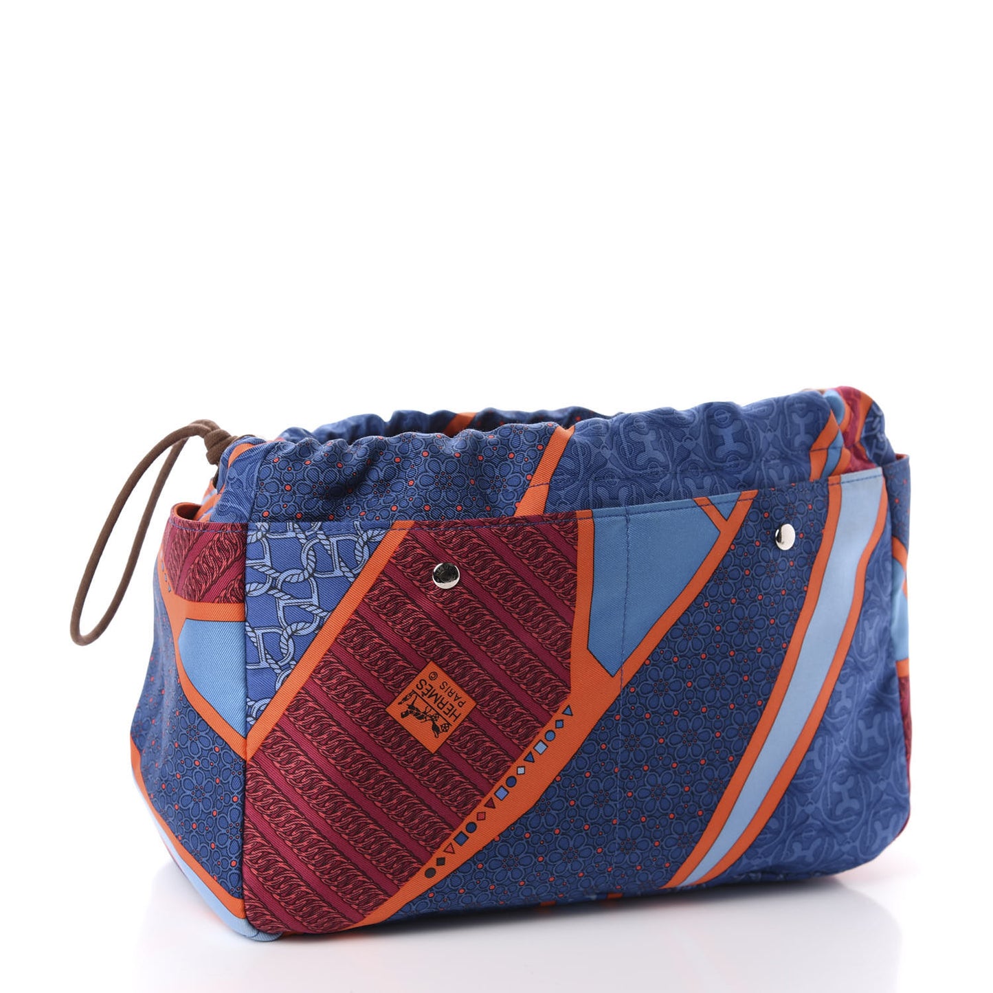 Silk Carre en Cravates Fourbi 20 PM Pouch Bleu Saphir