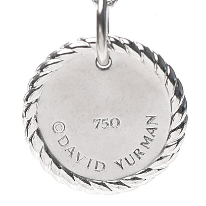 David Yurman 18K White Gold Diamond Cable Collectibles Pave Charm Pendant Necklace 6 of 6