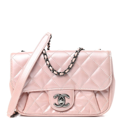 Chanel Glazed Calfskin Quilted Mini Coco Pleats Flap Pink 1 of 10