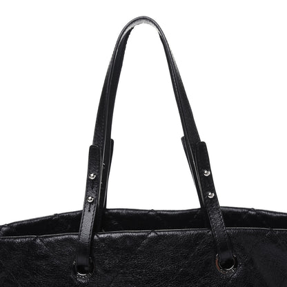 Chanel Glazed Calfskin Large On The Road Tote Black 16 of 22