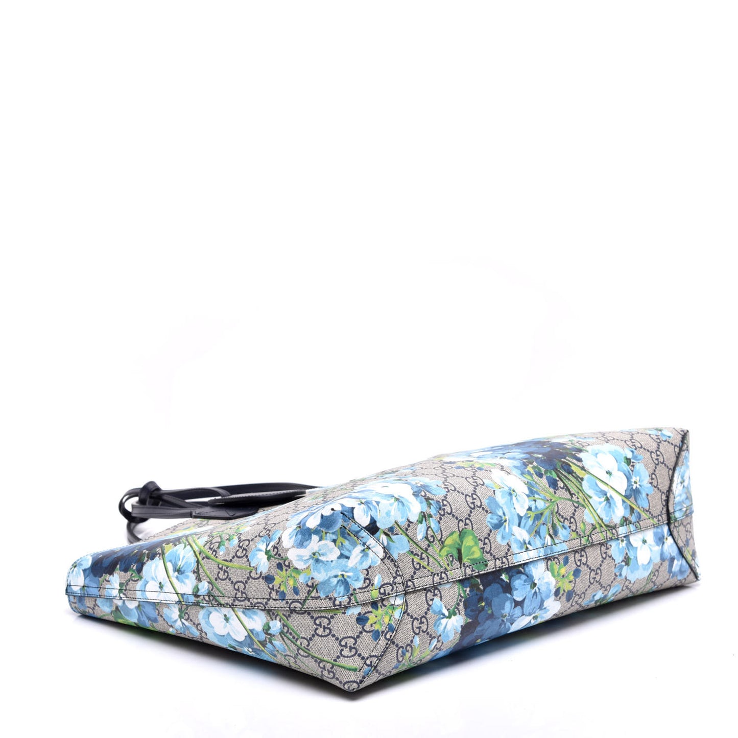 GG Supreme Monogram Blooms Medium Reversible Tote Beige Blue Navy