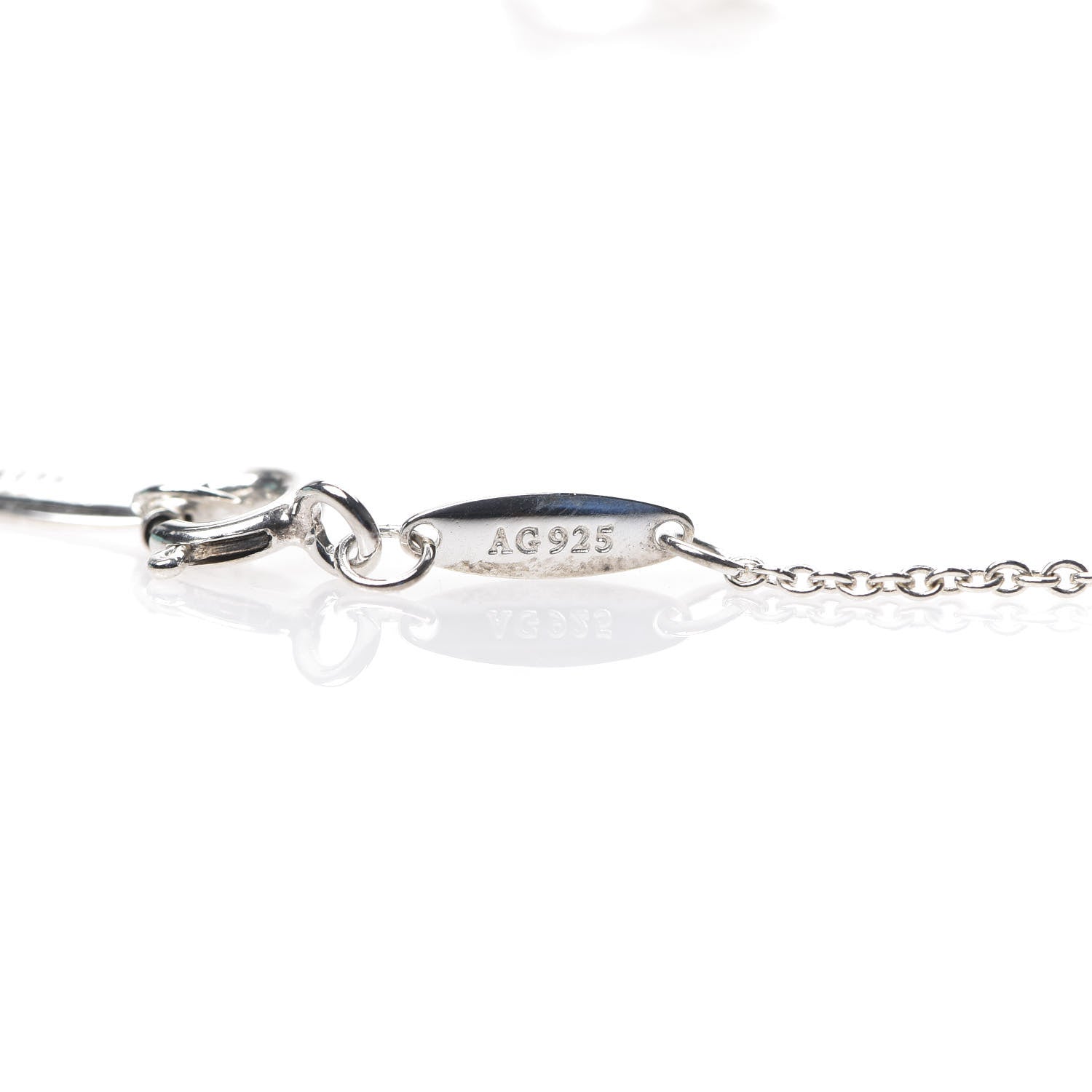 Tiffany Sterling Silver Diamond 16mm Elsa Peretti Open Heart Pendant Necklace 5 of 9