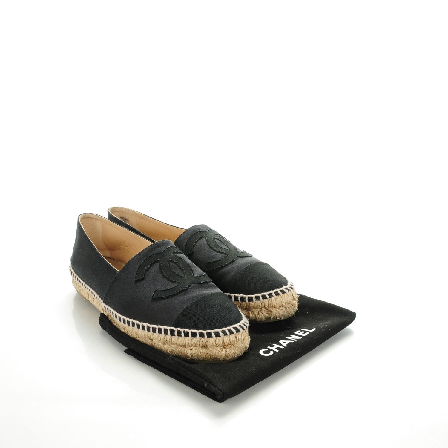 Chanel Canvas CC Espadrilles 38 Black 10 of 10
