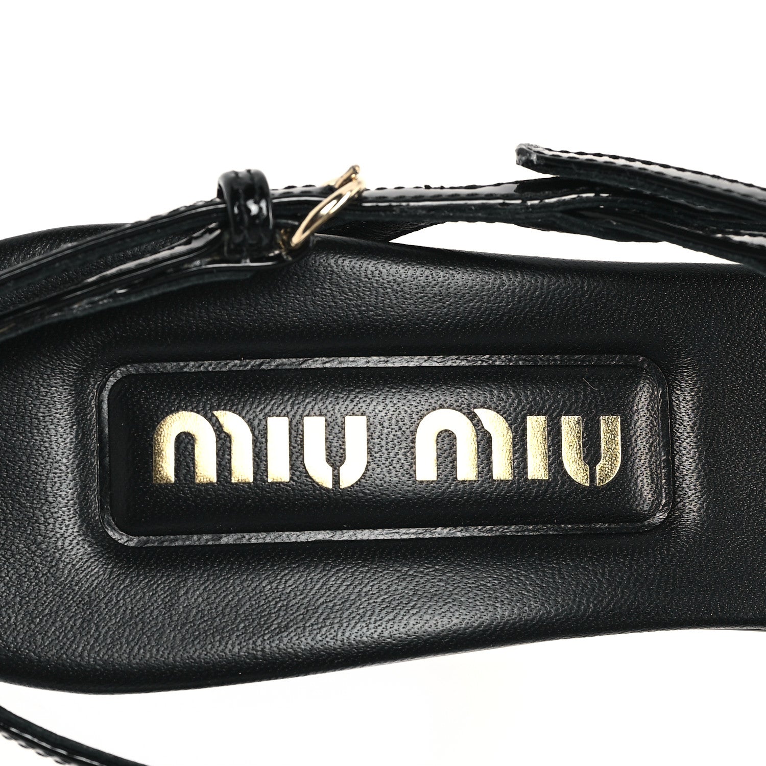 Miu Miu Vernice Buckle 55mm Slingback Pumps 36 Black 8 of 10