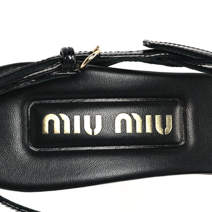 Miu Miu Vernice Buckle 55mm Slingback Pumps 36 Black 8 of 10