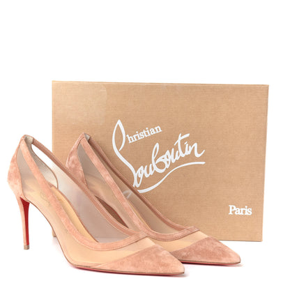 Christian Louboutin Veau Velours Rete Galativi 85 Pumps 38 Courtisane 10 of 11