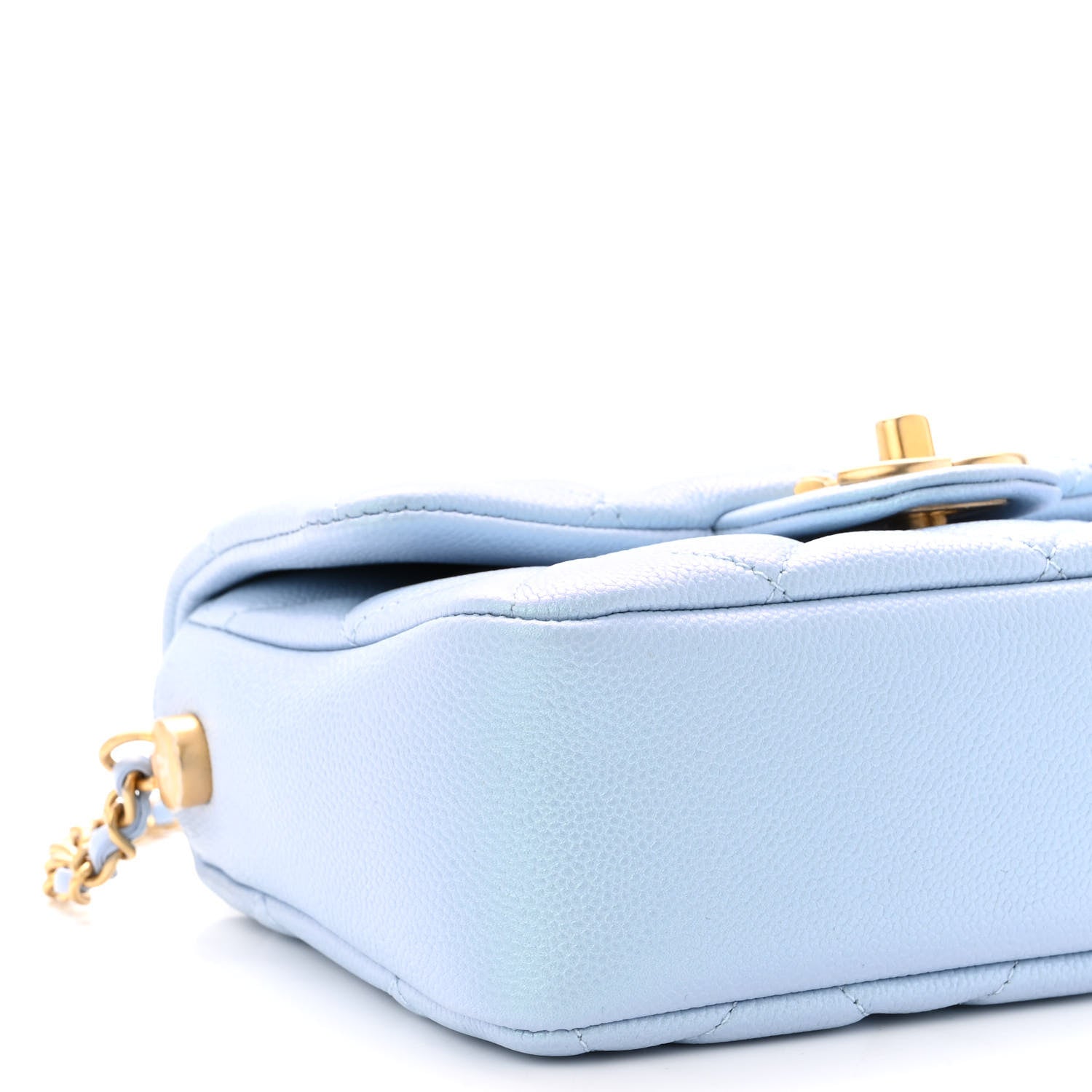 Chanel Iridescent Caviar Quilted Mini My Perfect Flap Light Blue 9 of 10