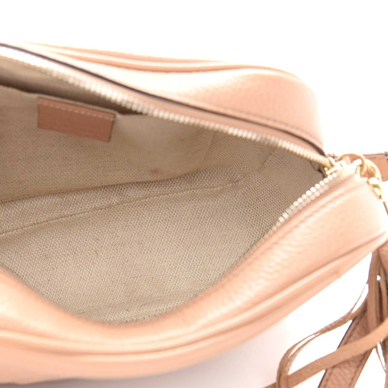 Gucci Pebbled Calfskin Small Soho Disco Bag Camelia 4 of 12