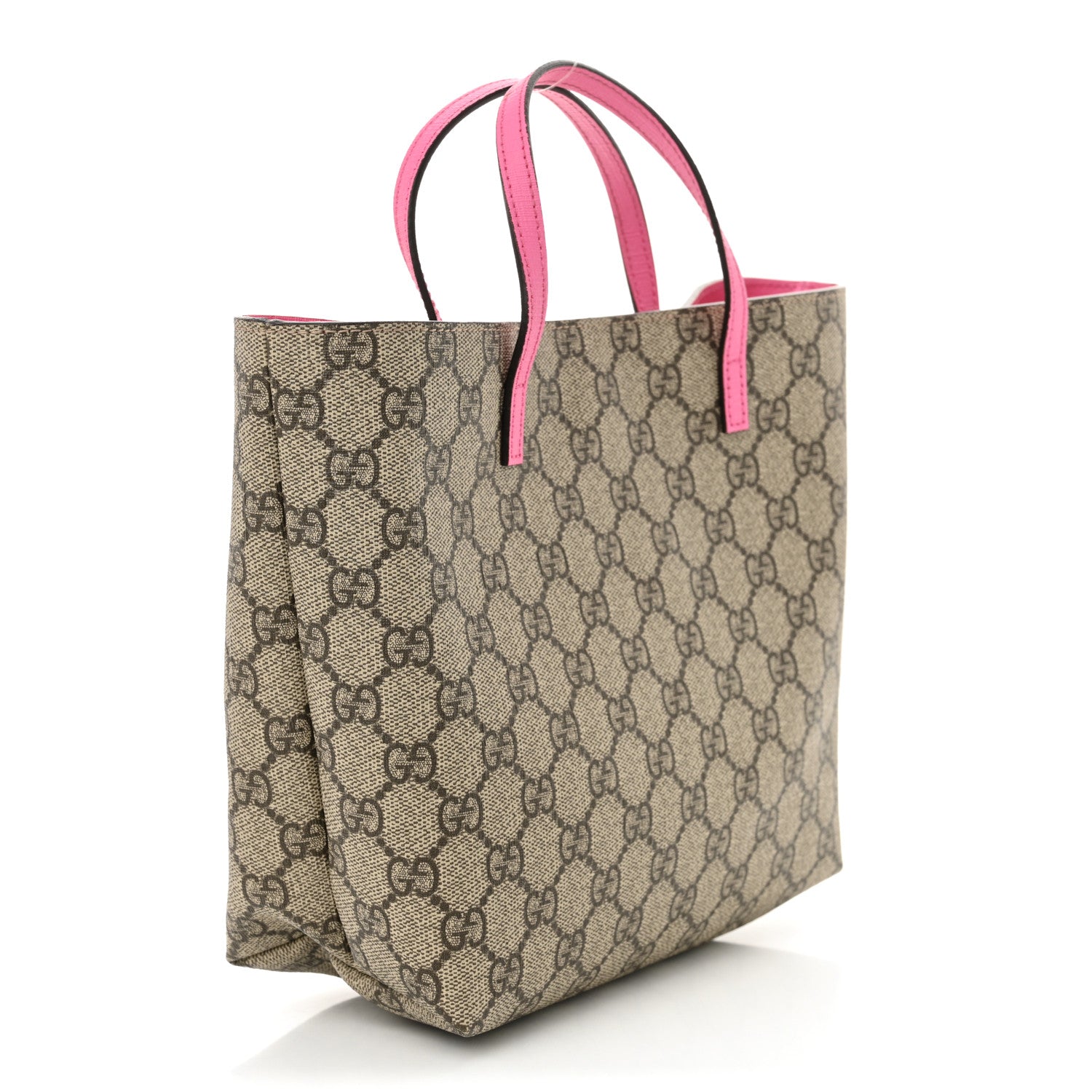 Gucci GG Supreme Monogram Bow Childrens Tote Red Pink 3 of 10