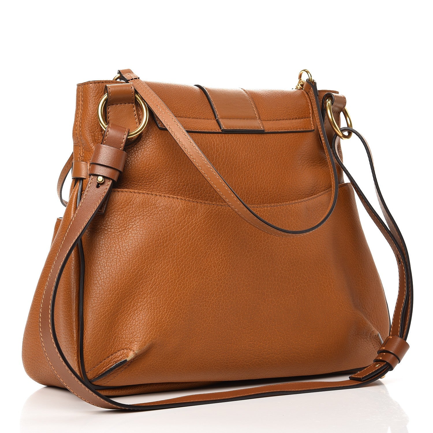 Chloe Grained Lambskin Medium Lexa Shoulder Bag Mustard Brown 3 of 10