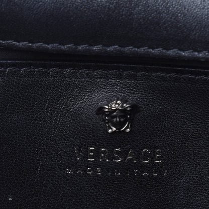 Versace Calfskin Tweed Palazzo Sultan Shoulder Bag Blue Multicolor 6 of 21