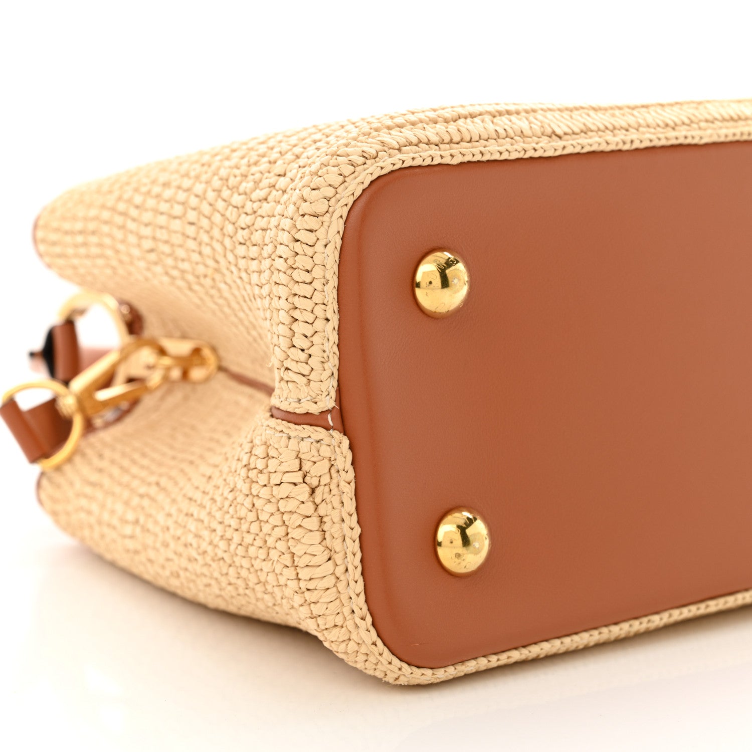 Louis Vuitton Raffia Capucines MM Caramel Ecru 9 of 10