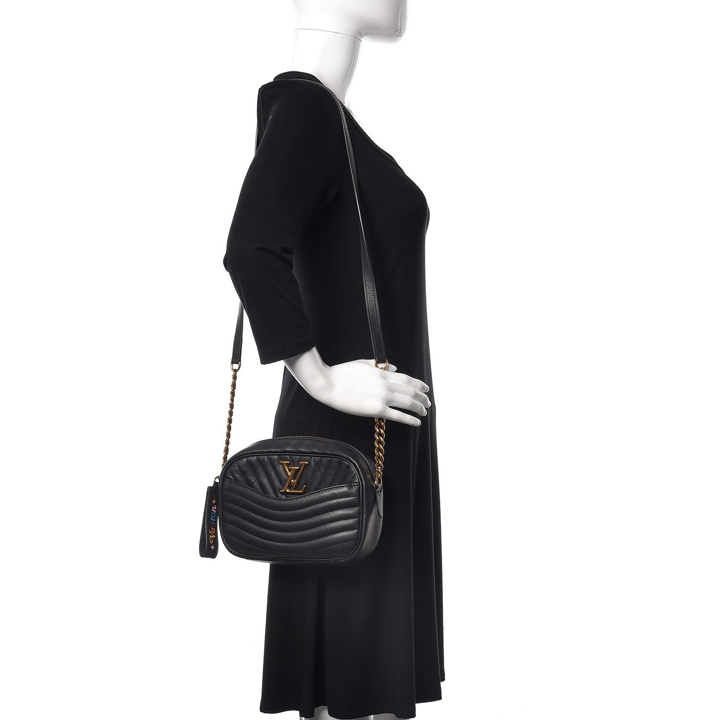 Calfskin New Wave Camera Bag Black