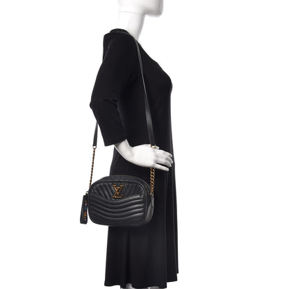Louis Vuitton Calfskin New Wave Camera Bag Black 2 of 12