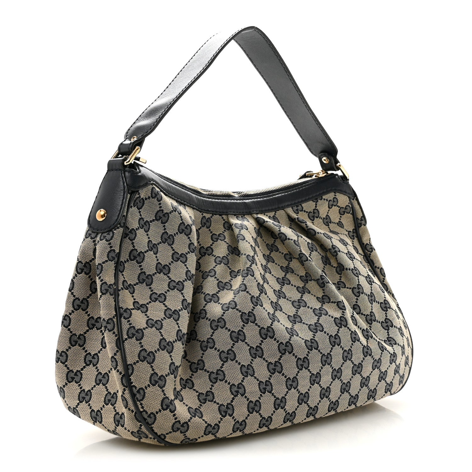 Gucci Monogram Medium Sukey Hobo Navy 2 of 12