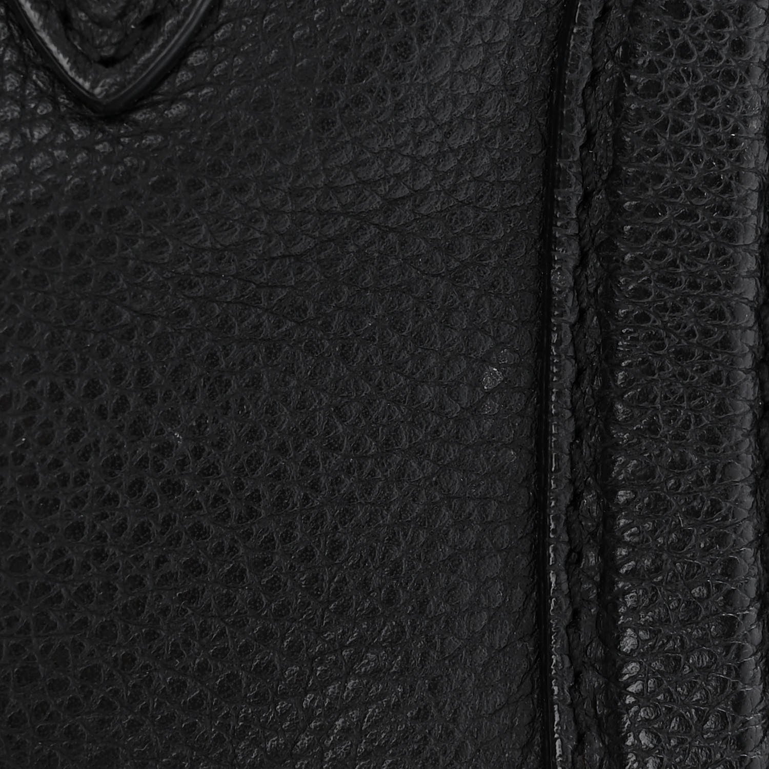 Alexander McQueen Pebbled Calfskin Mini Skull Padlock Zip Around Tote Black 13 of 15