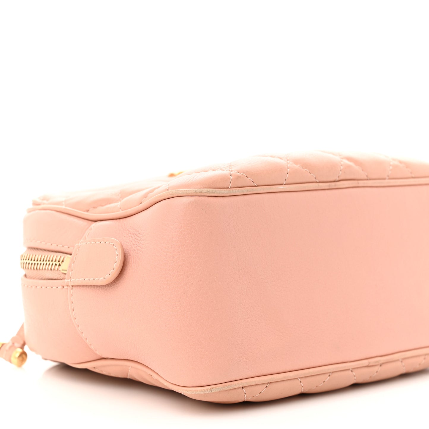 Calfskin Quilted CC Small Vanity Case Beige