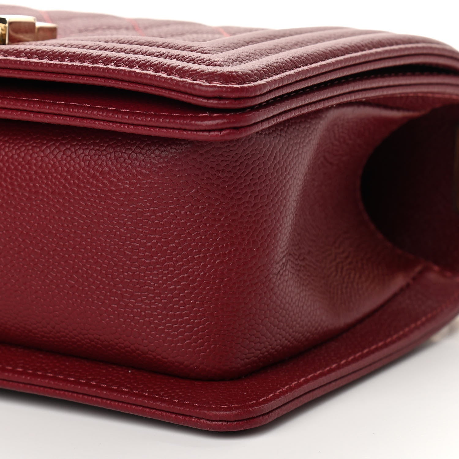 Chanel Caviar Quilted Small Boy Flap Burgundy 10 of 11