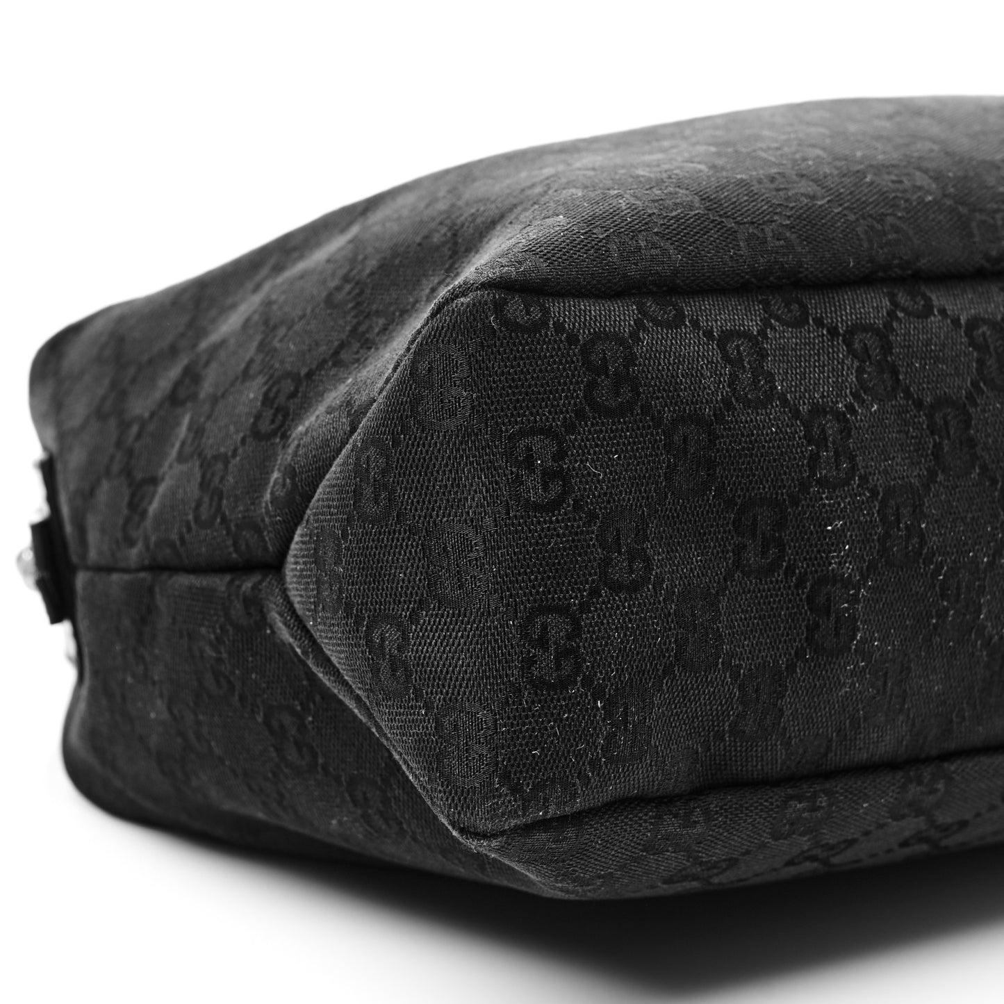 Monogram Medium Horsebit Chain Hobo Black