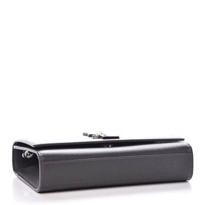 Saint Laurent Grain De Poudre Small Monogram Kate Satchel Storm 4 of 6