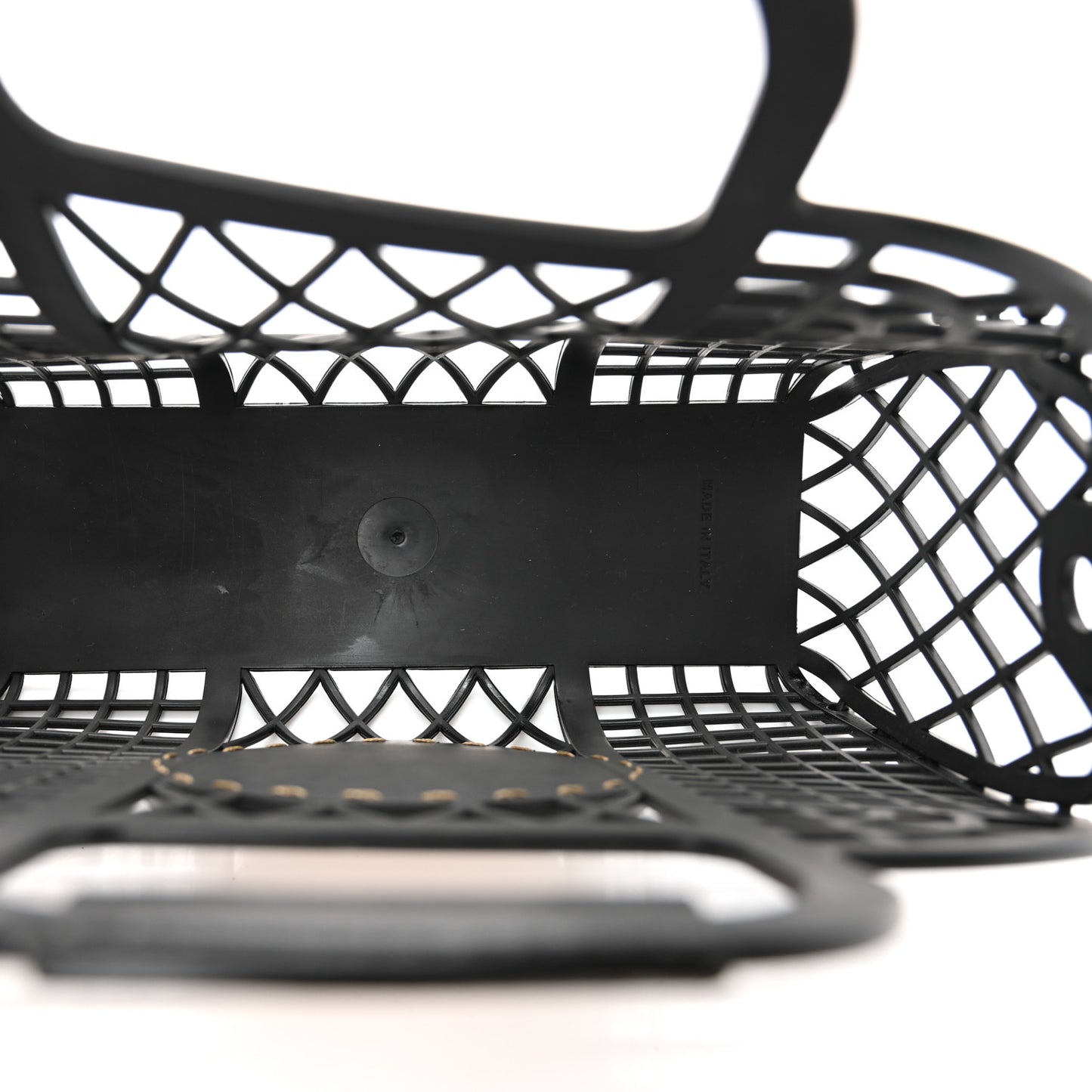 Recycled Plastic Vitello Liberty Matte Small Fendi Basket Black Miele Scuro