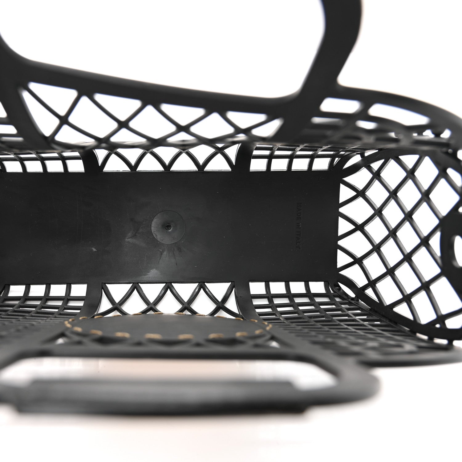 Fendi Recycled Plastic Vitello Liberty Matte Small Fendi Basket Black Miele Scuro 5 of 11