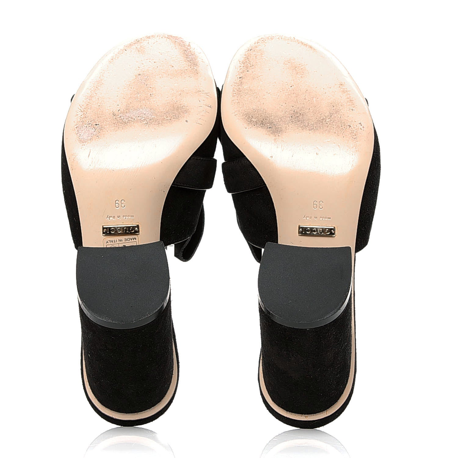 Gucci Kid Scamosciato GG Marmont Fringe 75mm Slide Sandals 39 Black 6 of 6