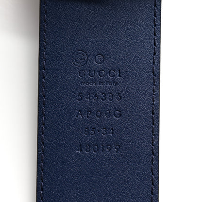 Gucci Moon Calfskin Interlocking G 37mm Belt 85 34 Cobalt Blue 6 of 7