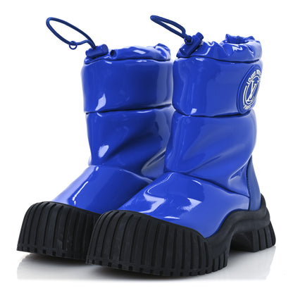 Louis Vuitton Patent Ruby Flat Half Boots 36 Blue 4 of 11