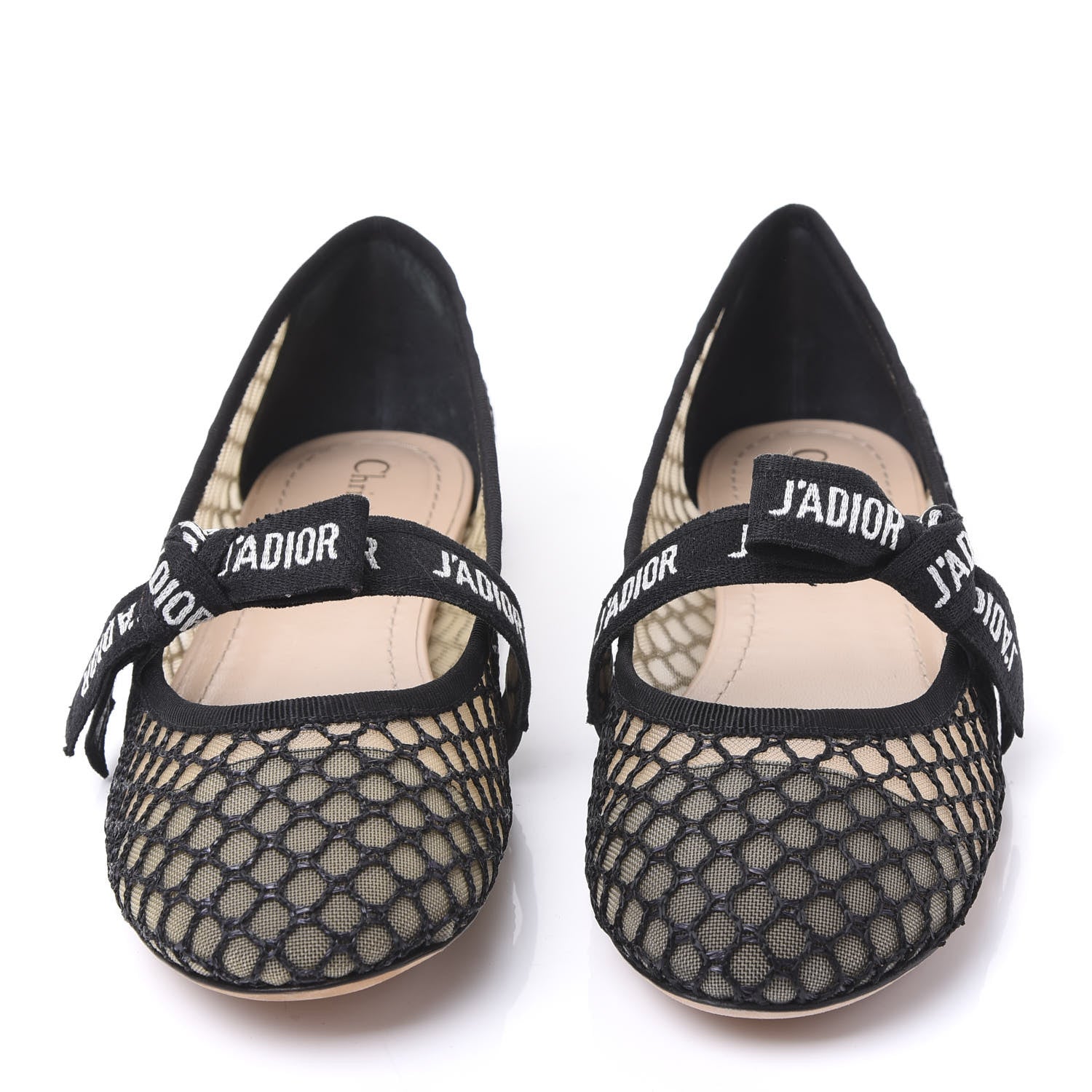 Christian Dior Resille Ribbon Miss J'Adior Ballet Flat 38 Black 3 of 8