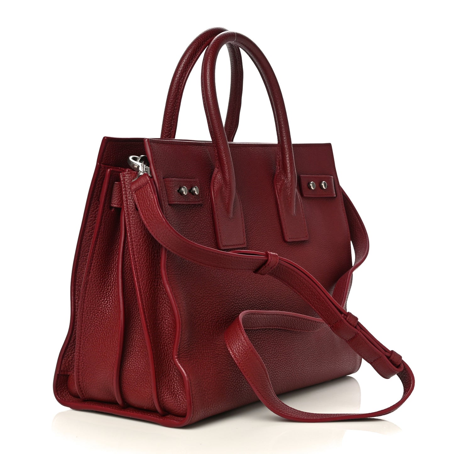 Grained Calfskin Small Supple Sac De Jour Dark Pallisandre