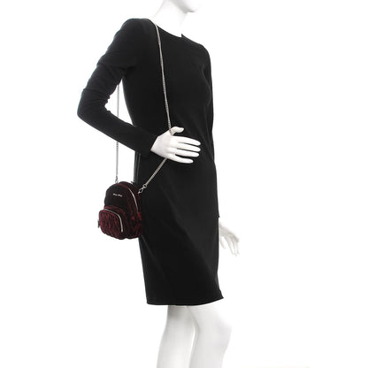 Miu Miu Velluto Matelasse Mini Backpack Bordeaux 2 of 8