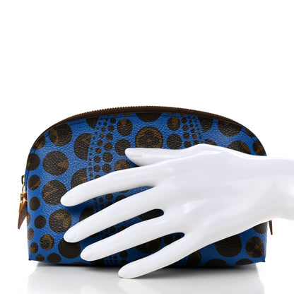 Louis Vuitton Monogram Kusama Pumpkin Dots Cosmetic Pouch Blue 2 of 6