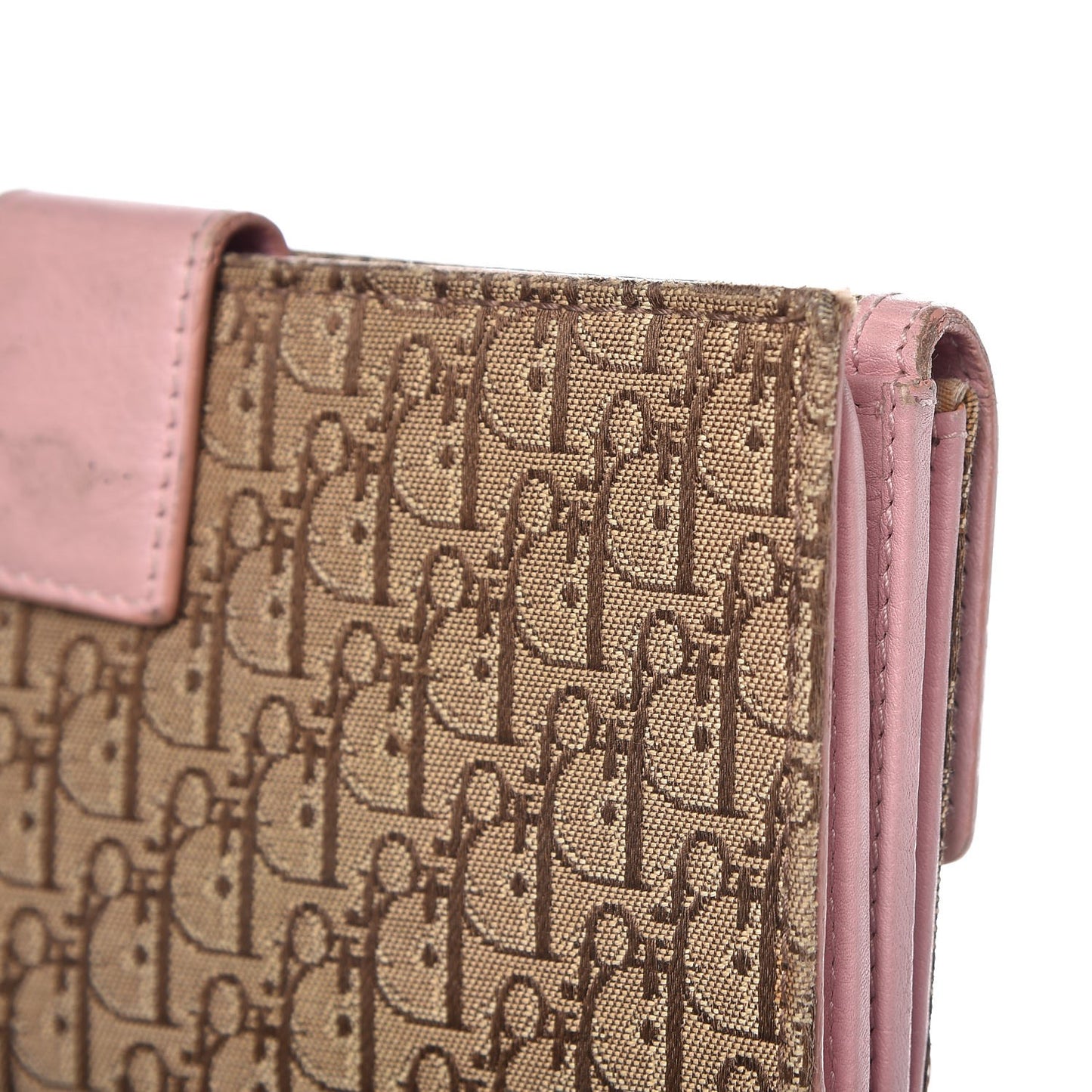 Monogram Long Flap Wallet Pink