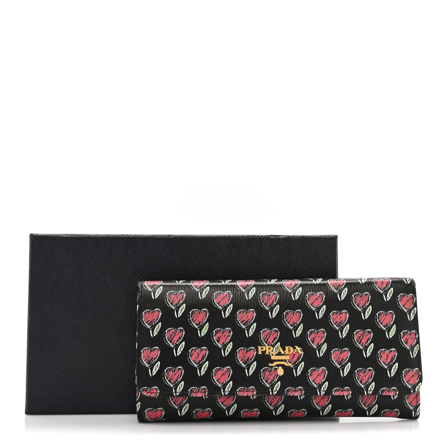 Vitello Move Love Continental Flap Travel Wallet Black
