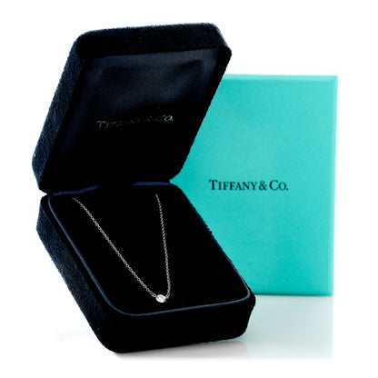 Tiffany Platinum Diamond .08ct Elsa Peretti Diamonds by the Yard Pendant Necklace 6 of 6
