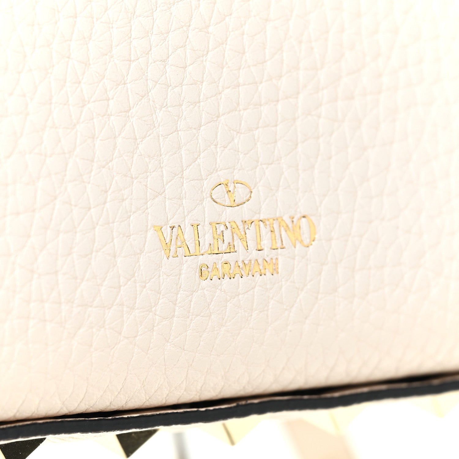 Valentino Garavani Grainy Calfskin Rockstud Crossbody Pouch Light Ivory 9 of 10