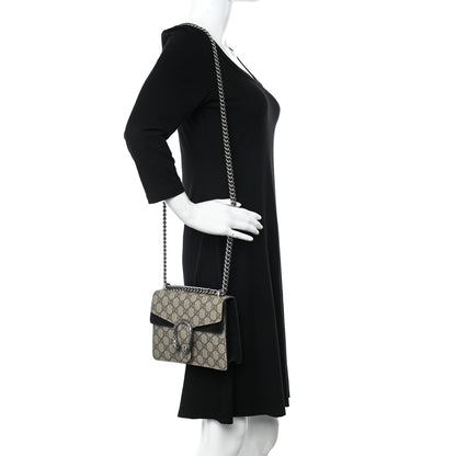 Gucci GG Supreme Monogram Mini Dionysus Shoulder Bag Black 2 of 13
