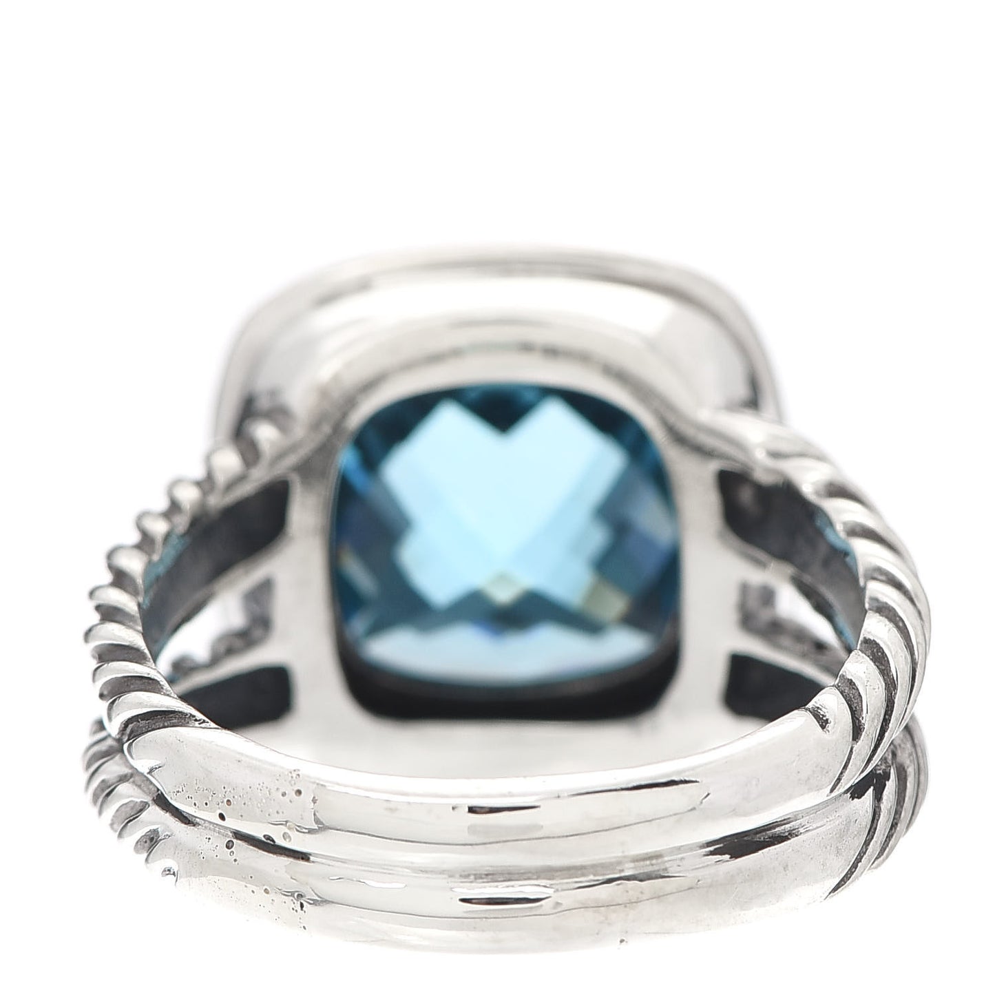 Sterling Silver Diamond Blue Topaz 11mm Albion Ring 60 9