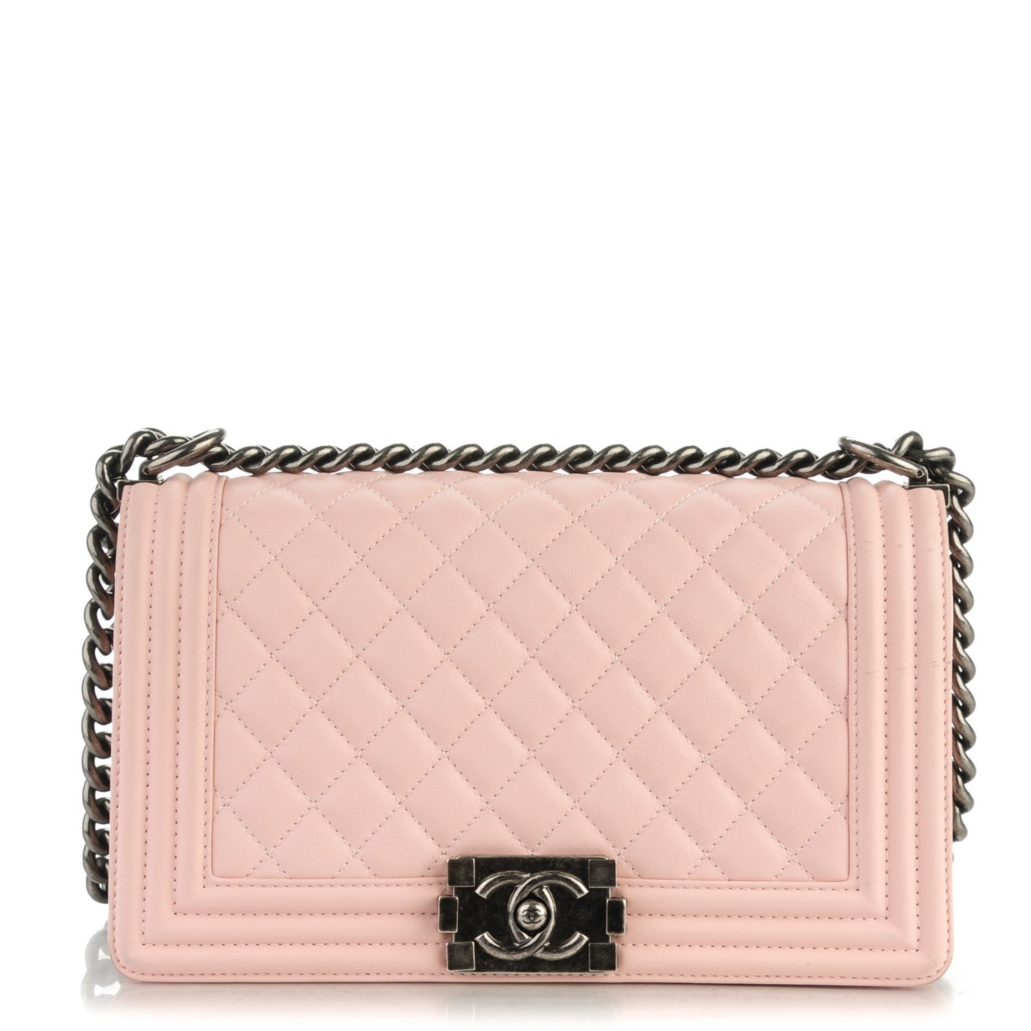 Chanel Calfskin Quilted Medium Boy Flap Light Pink 1 of 9