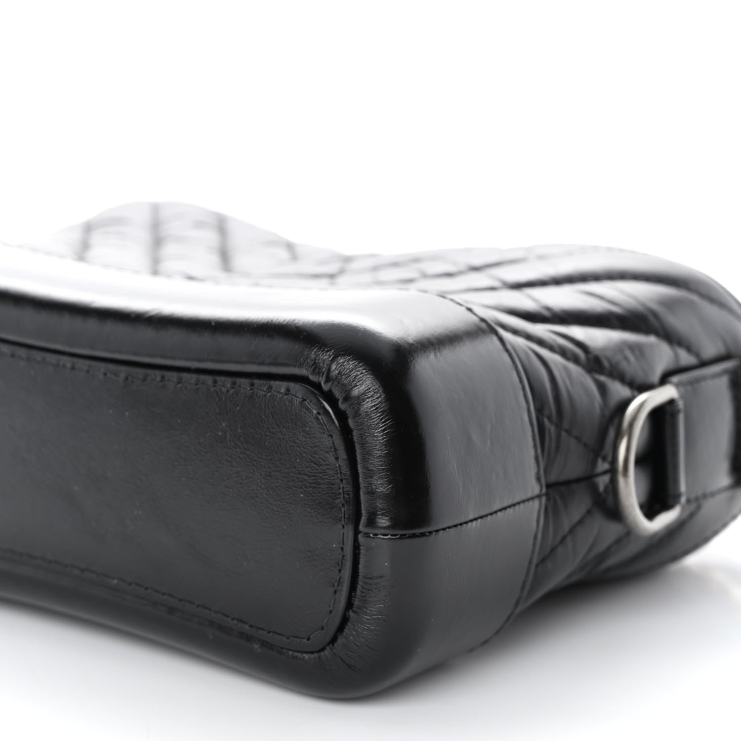 Chanel Aged Calfskin Chevron Quilted Small Gabrielle Hobo Black 10 of 10