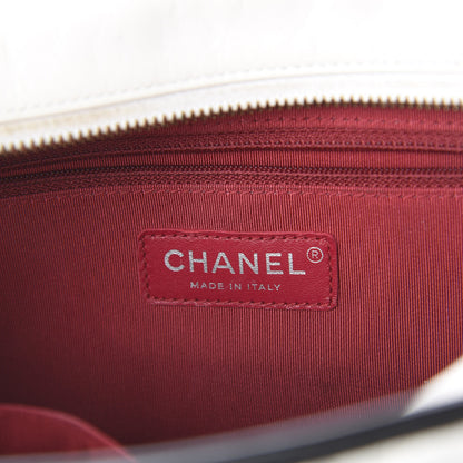Chanel Aged Calfskin Quilted Medium Gabrielle Hobo Black White 14 of 16