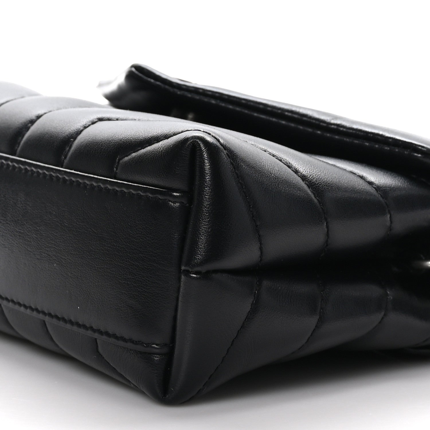 Saint Laurent Calfskin Y Quilted Monogram Toy Loulou Crossbody Bag Black 11 of 13