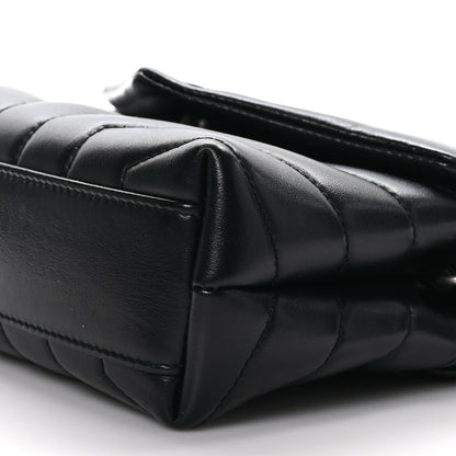 Saint Laurent Calfskin Y Quilted Monogram Toy Loulou Crossbody Bag Black 11 of 13