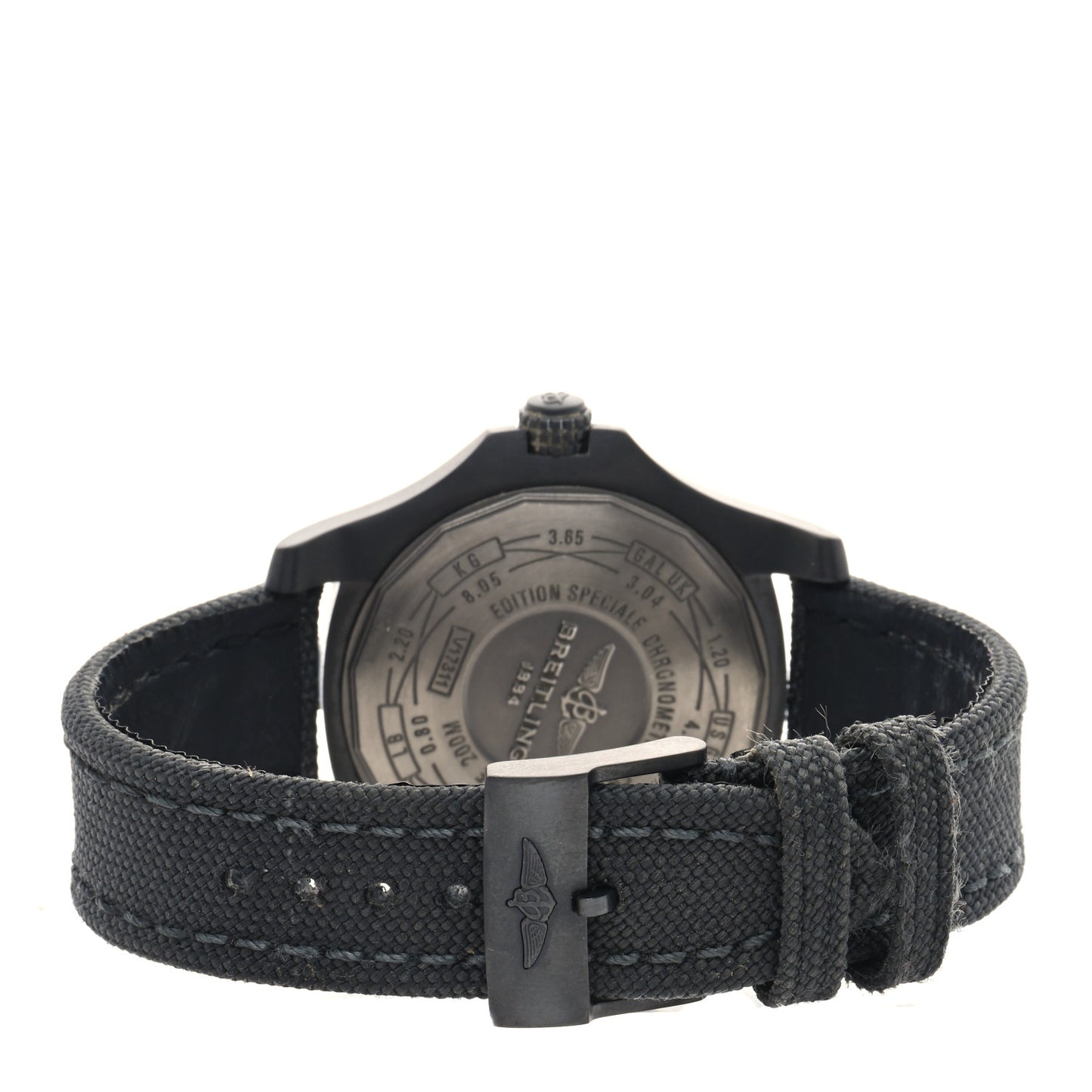 Titanium Nylon 45mm Avenger GMT Night Mission Automatic Watch Black V1731110
