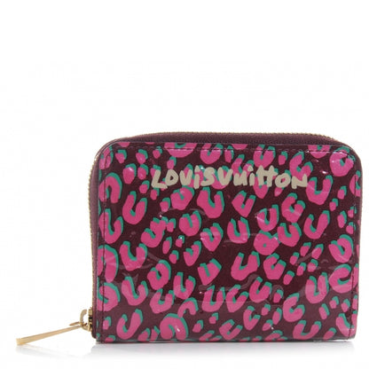 Louis Vuitton Leopard Zippy Coin Purse Wallet Rouge Fauviste 1 of 7