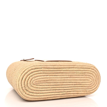 Loewe Raffia Square Small Basket Tote Bag Natural White 4 of 8