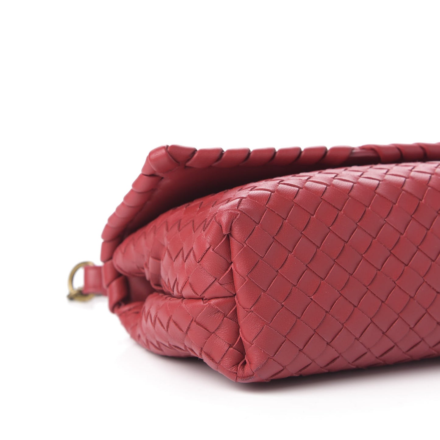 Nappa Intrecciato Baby Olimpia Shoulder Bag China Red